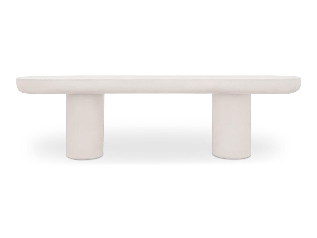Rocca Cream Bench by Moe's Home at Eve Furniture