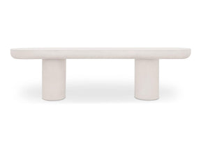 Rocca Cream Bench by Moe's Home at Eve Furniture