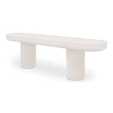 Rocca Cream Bench by Moe's Home at Eve Furniture