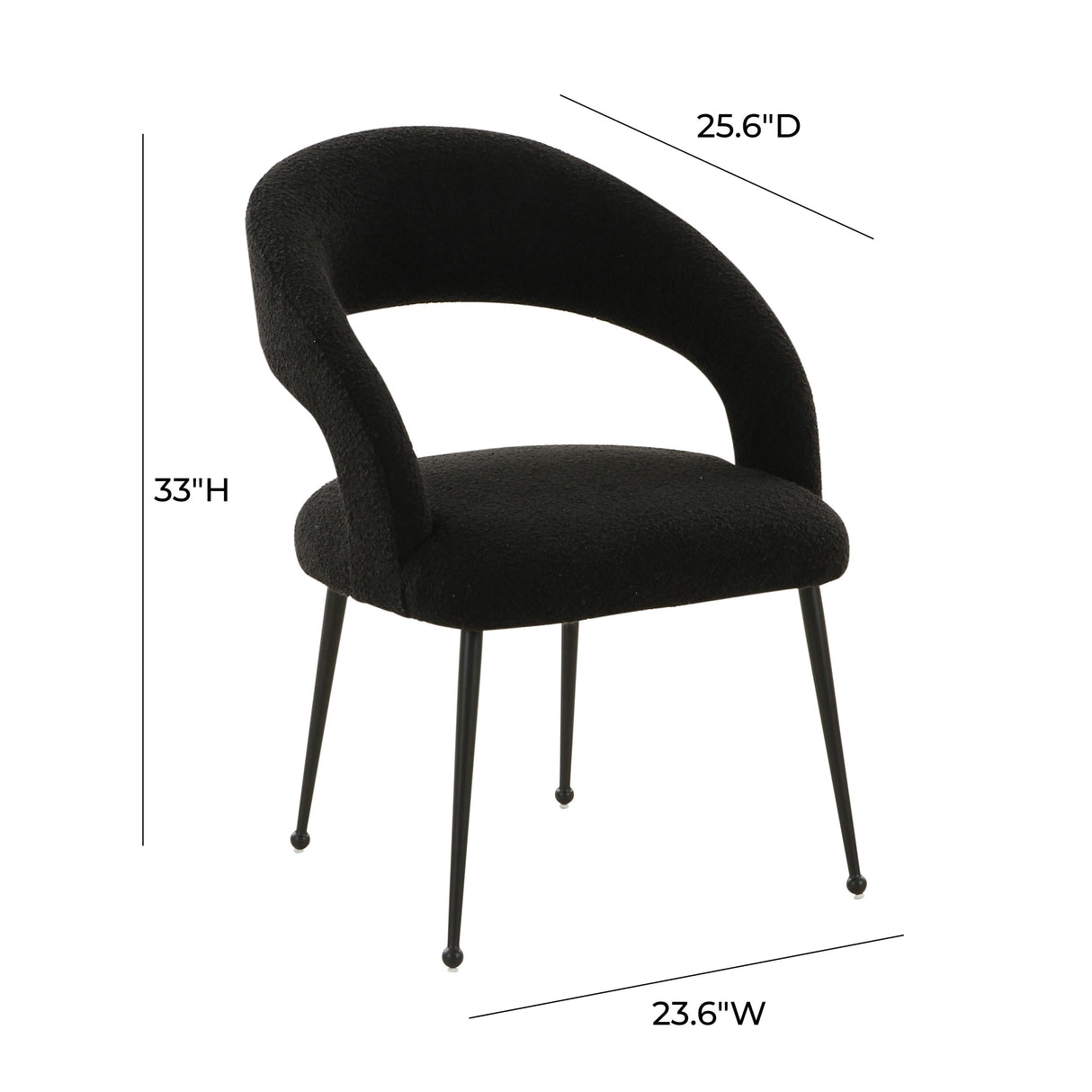 Rocco Performance Boucle Dining Chair by TOV Furniture at Eve Furniture