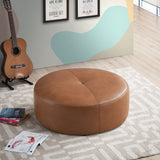 Rochelin Tan Leather Ottoman by Ashcroft Imports at Eve Furniture