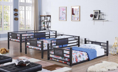 Rogen Dark Bronze Twin Triple Bunk Bed by Coaster at Eve Furniture