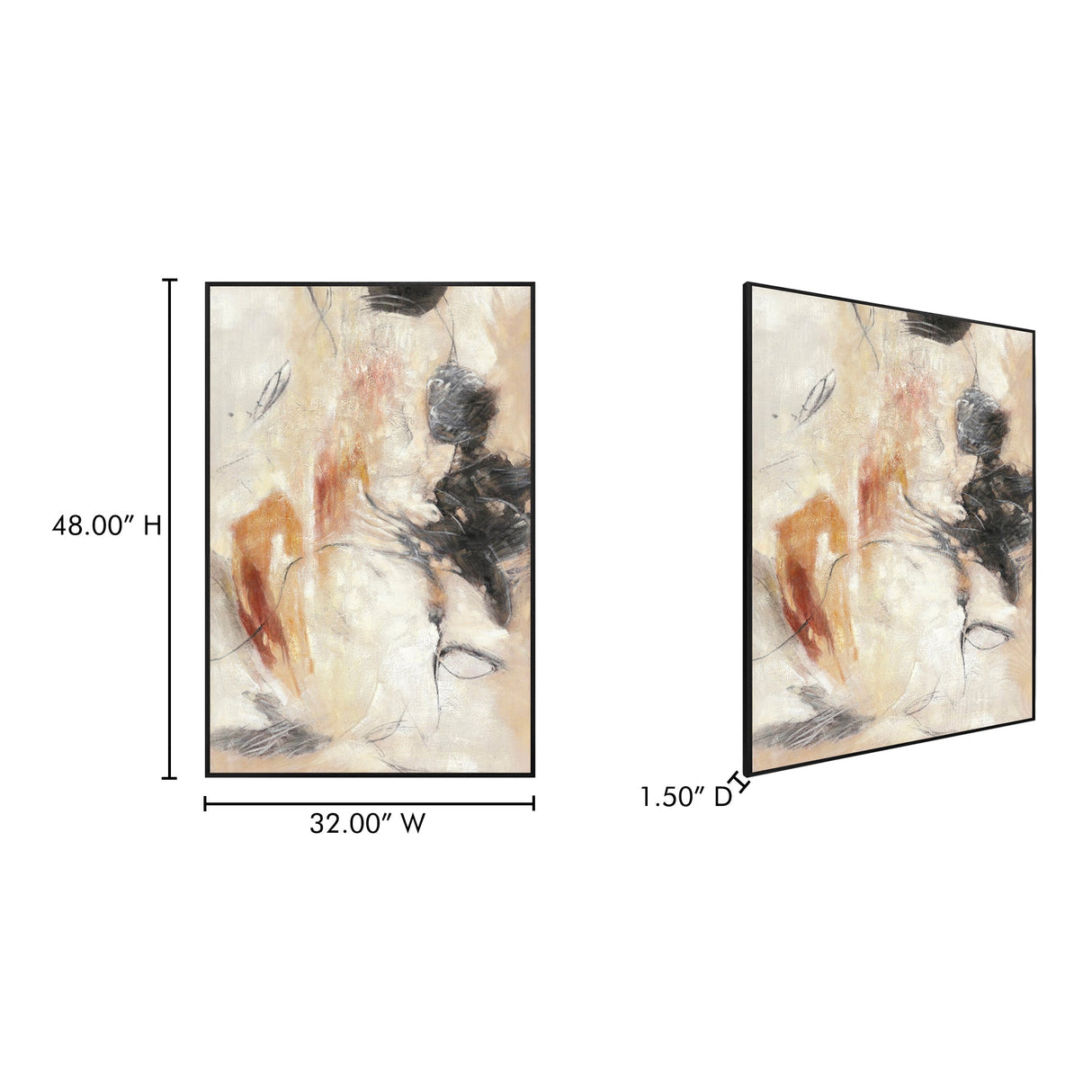 Rogue Multicolor Framed Painting by Moe's Home at Eve Furniture