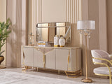 Romans Diningroom (Consol With Mirror & Dining Table & 6 Dining Chair)
