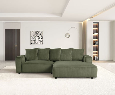 Romeo Olive Right Arm Facing (RAF) Sectional by Happy Homes at Eve Furniture