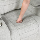 Ronan Light Gray Double Reclining Sofa by Homelegance at Eve Furniture