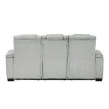 Ronan Light Gray Double Reclining Sofa by Homelegance at Eve Furniture