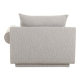 Rosello Light Grey Right Arm Facing Chair by Moe's Home at Eve Furniture