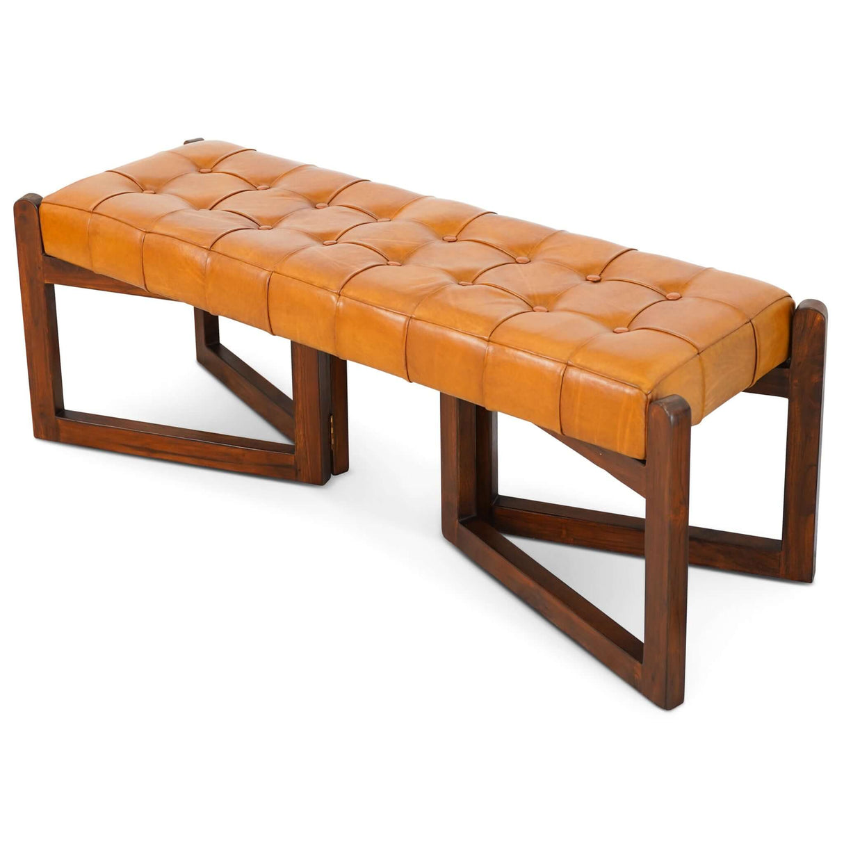 Riley Tan Leather Bench by Ashcroft Imports at Eve Furniture