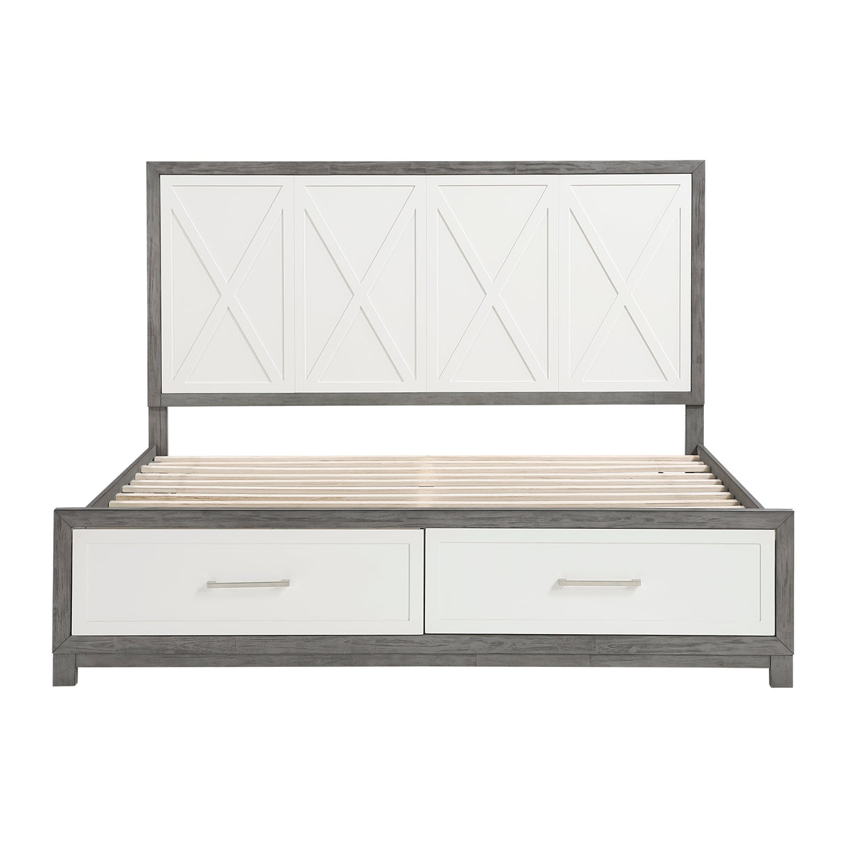 Rowan Two-tone King Storage Platform Bed by Homelegance at Eve Furniture