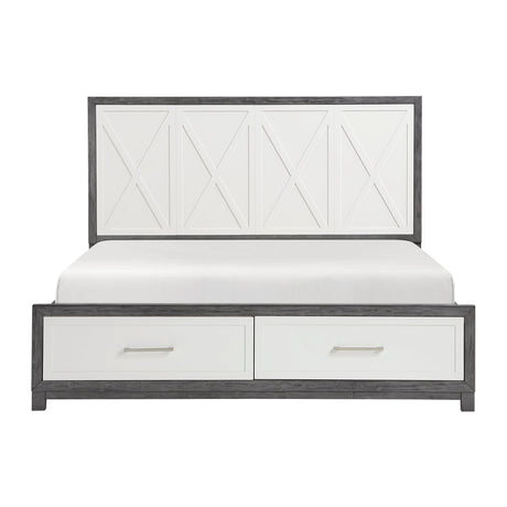 Rowan Two-tone Storage Platform Bedroom Set by Homelegance at Eve Furniture