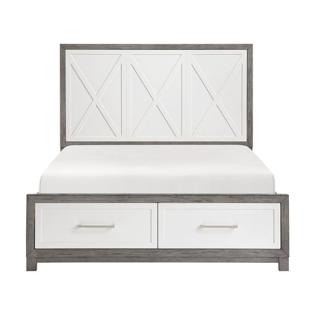 Rowan Two-tone Storage Platform Bedroom Set by Homelegance at Eve Furniture