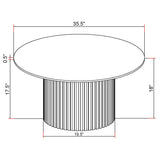 Rowena White Round Faux Marble Top Coffee Table by Coaster at Eve Furniture