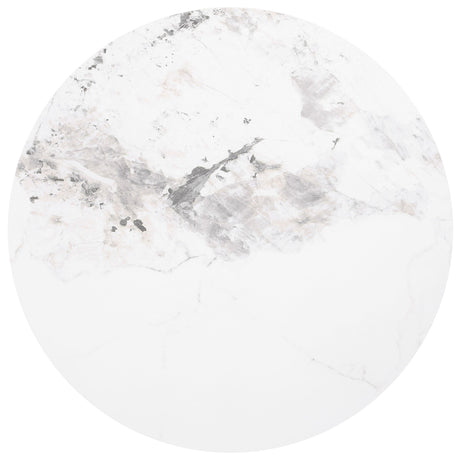 Rowena White Round Faux Marble Top End Table by Coaster at Eve Furniture