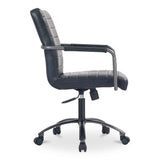 Roy Black Leather Office Chair by Moe's Home at Eve Furniture