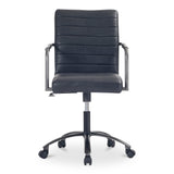 Roy Black Leather Office Chair by Moe's Home at Eve Furniture