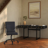 Roy Black Leather Office Chair by Moe's Home at Eve Furniture