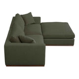 Rue Dark Green Nook Modular Sectional by Moe's Home at Eve Furniture