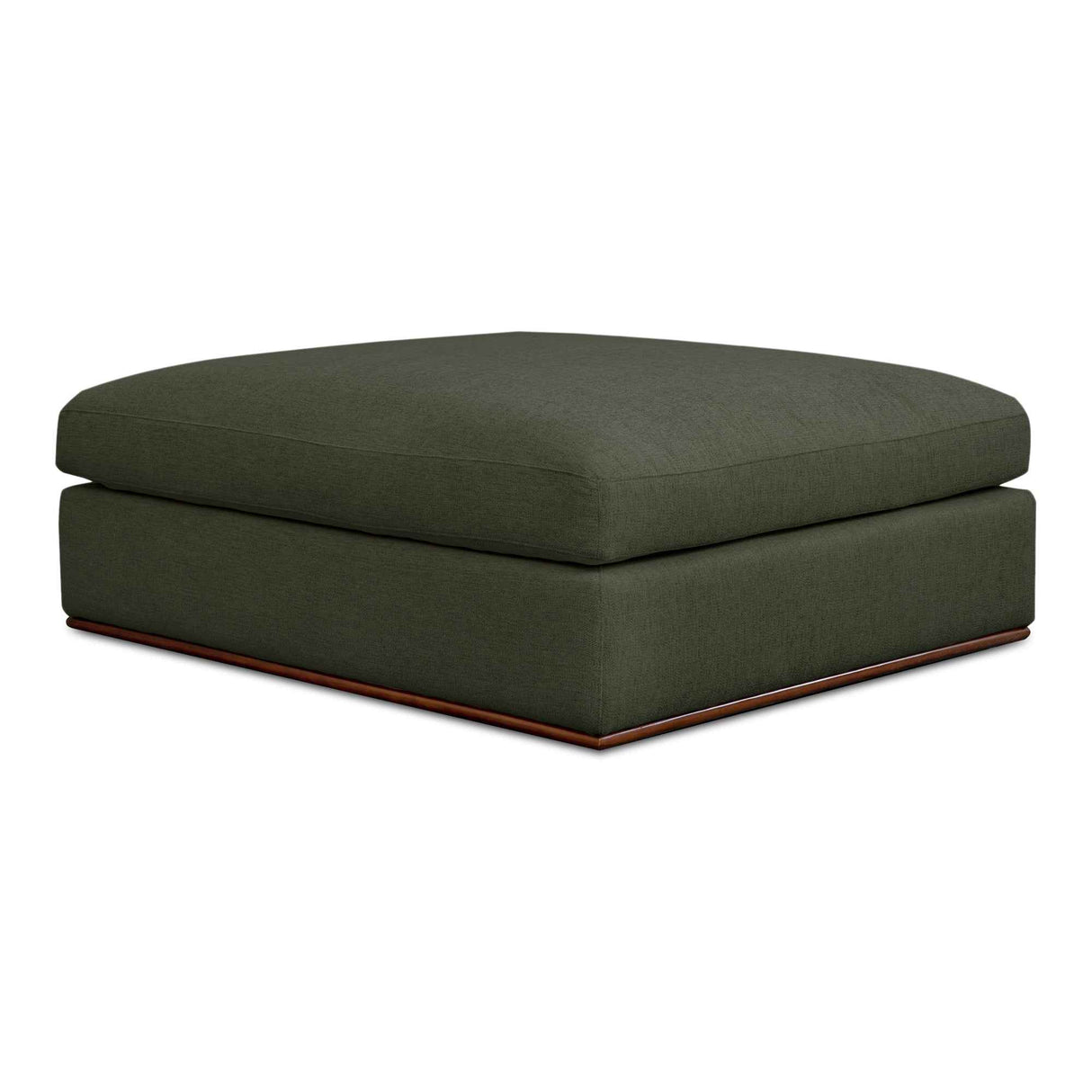 Rue Deep Green Ottoman by Moe's Home at Eve Furniture
