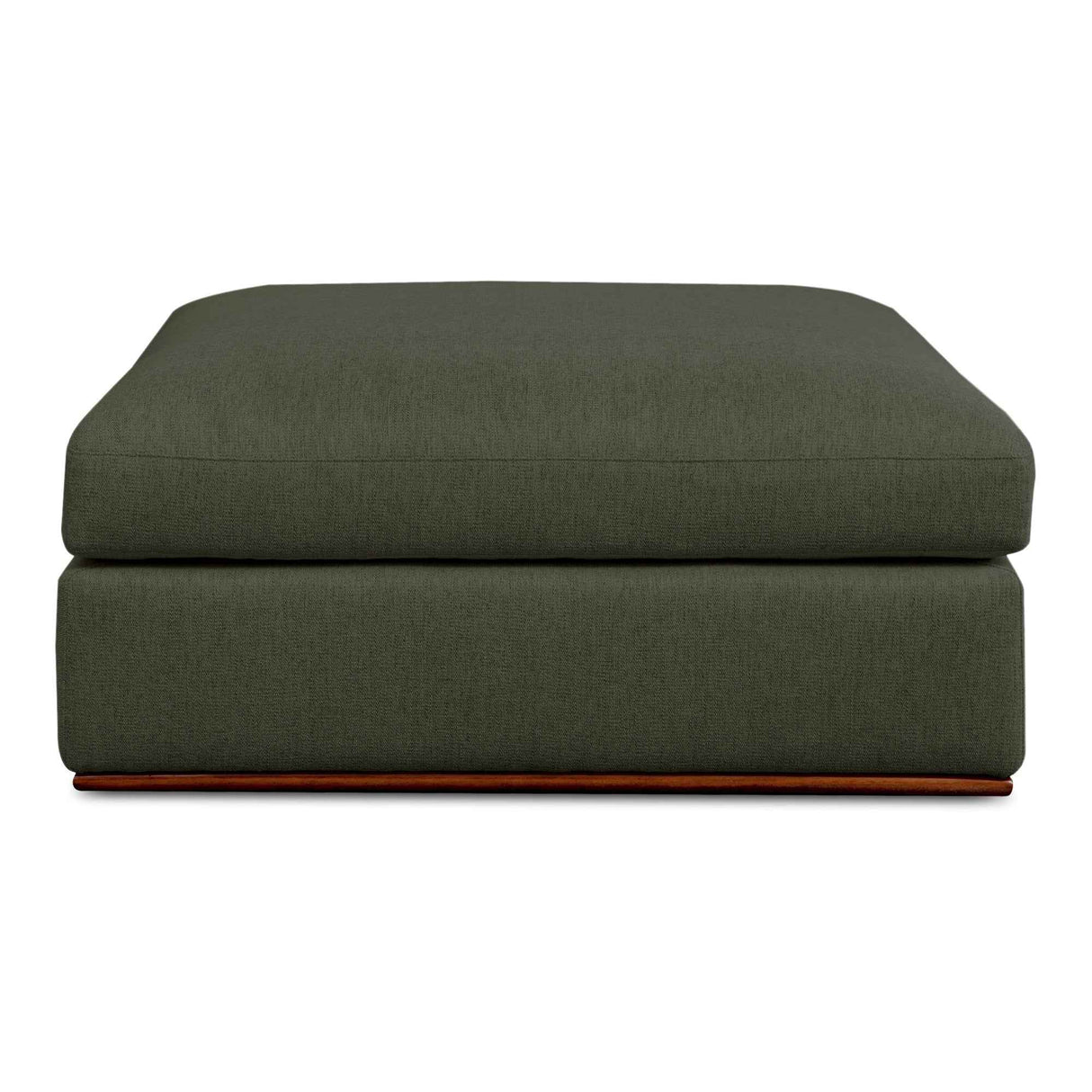 Rue Deep Green Ottoman by Moe's Home at Eve Furniture