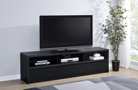 Rutland Black 78-inch 3-Drawer TV Stand Media Console by Coaster at Eve Furniture
