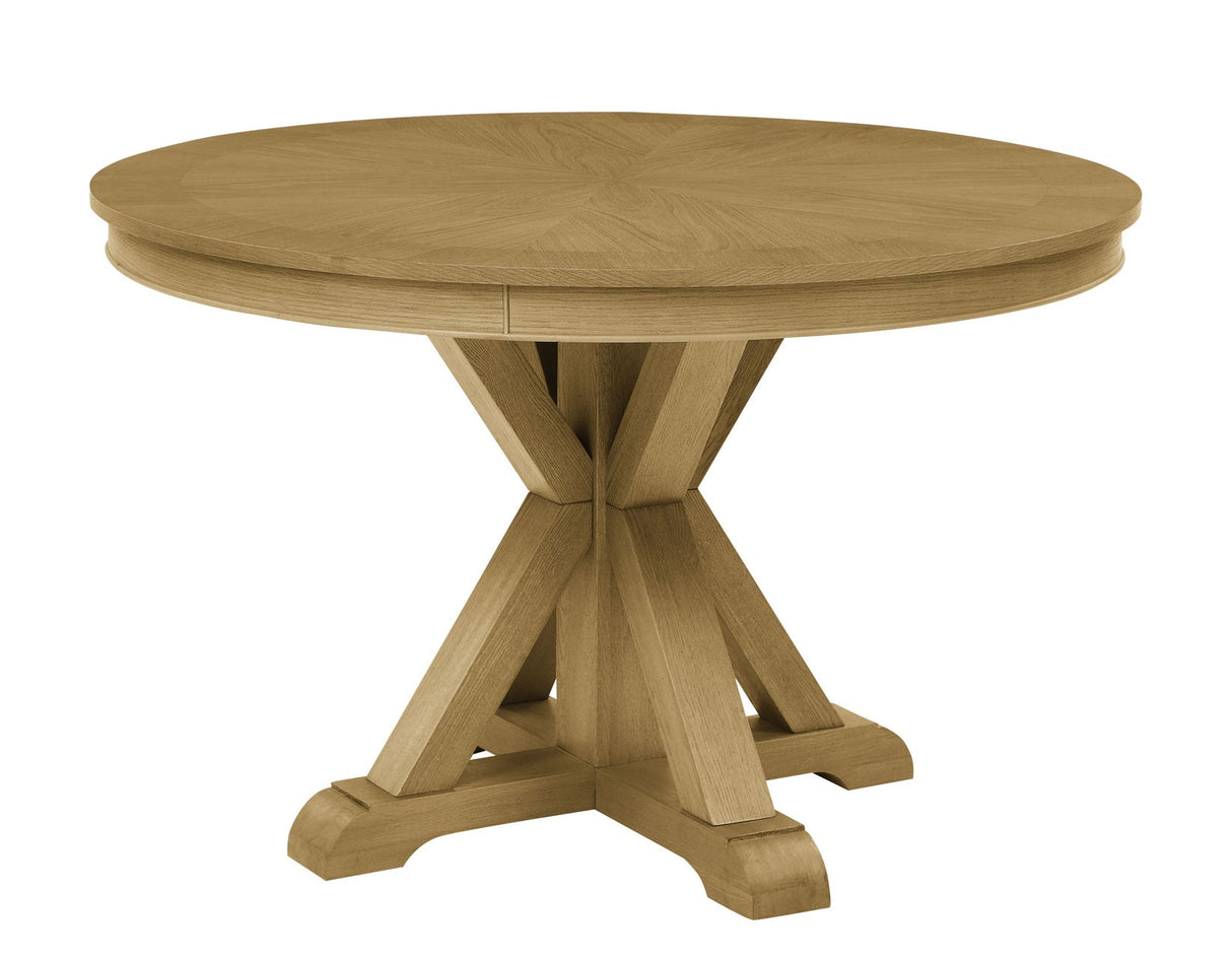 Rylie 48-inch Round Dining Table, Natural Finish by Steve Silver at Eve Furniture
