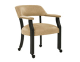 Rylie Captains Chair, Black Finish with Sand Vegan Leather by Steve Silver at Eve Furniture