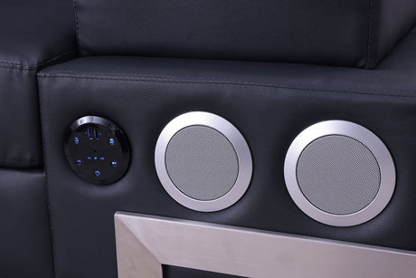 Magic (LED & Speaker) Black Sectional by New Era Innovations at Eve Furniture