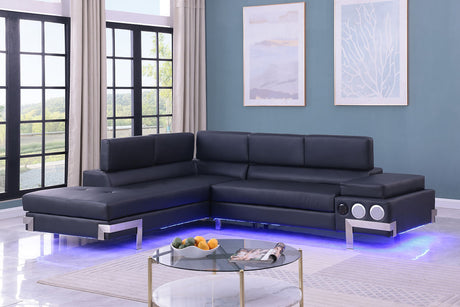 Magic (LED & Speaker) Black Sectional by New Era Innovations at Eve Furniture