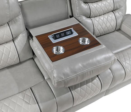 Phoenix II Grey 3-Piece Reclining Living Room Set by New Era Innovations at Eve Furniture