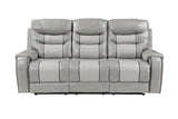 Phoenix II Grey 3-Piece Reclining Living Room Set by New Era Innovations at Eve Furniture