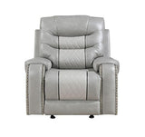 Phoenix II Grey 3-Piece Reclining Living Room Set by New Era Innovations at Eve Furniture