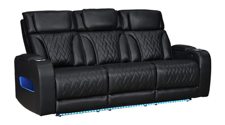 Skyline Black 3-Piece Power Reclining Living Room Set by New Era Innovations at Eve Furniture
