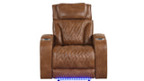 Skyline Brown 3-Piece Power Reclining Living Room Set by New Era Innovations at Eve Furniture