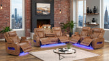 Skyline Brown 3-Piece Power Reclining Living Room Set by New Era Innovations at Eve Furniture