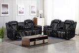 Innova Black 3-Piece Reclining Living Room Set by New Era Innovations at Eve Furniture
