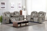 Innova Grey 3-Piece Reclining Living Room Set by New Era Innovations at Eve Furniture
