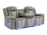 Innova Grey 3-Piece Reclining Living Room Set by New Era Innovations at Eve Furniture