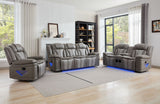 Innova Grey 3-Piece Reclining Living Room Set by New Era Innovations at Eve Furniture