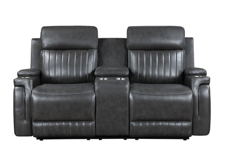Ethan Dark Grey 3-Piece Reclining Living Room Set by New Era Innovations at Eve Furniture