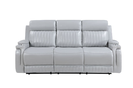Ethan Light Grey 3-Piece Reclining Living Room Set by New Era Innovations at Eve Furniture