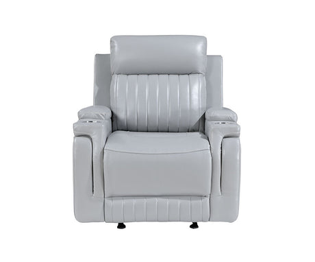 Ethan Light Grey 3-Piece Reclining Living Room Set by New Era Innovations at Eve Furniture