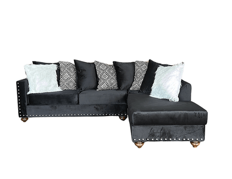 Royal Black Right Arm Facing (RAF) Sectional by New Era Innovations at Eve Furniture