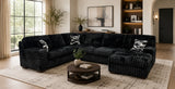 Austin Black 3-Piece Right Arm Facing (RAF) Sectional by New Era Innovations at Eve Furniture