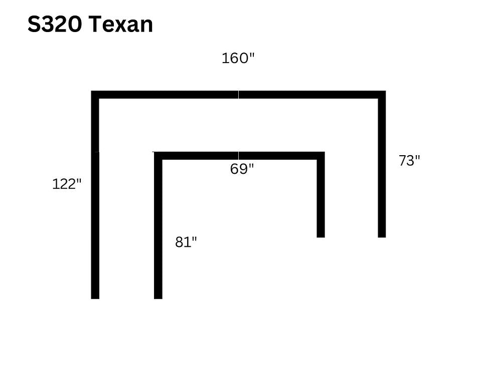 Texan Blue 4-Piece Right Arm Facing (RAF) Sectional by New Era Innovations at Eve Furniture