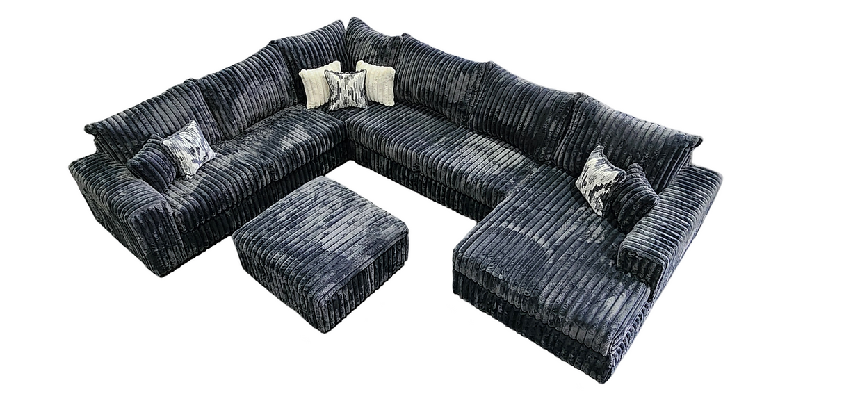 Texan Grey 4-Piece Right Arm Facing (RAF) Sectional by New Era Innovations at Eve Furniture