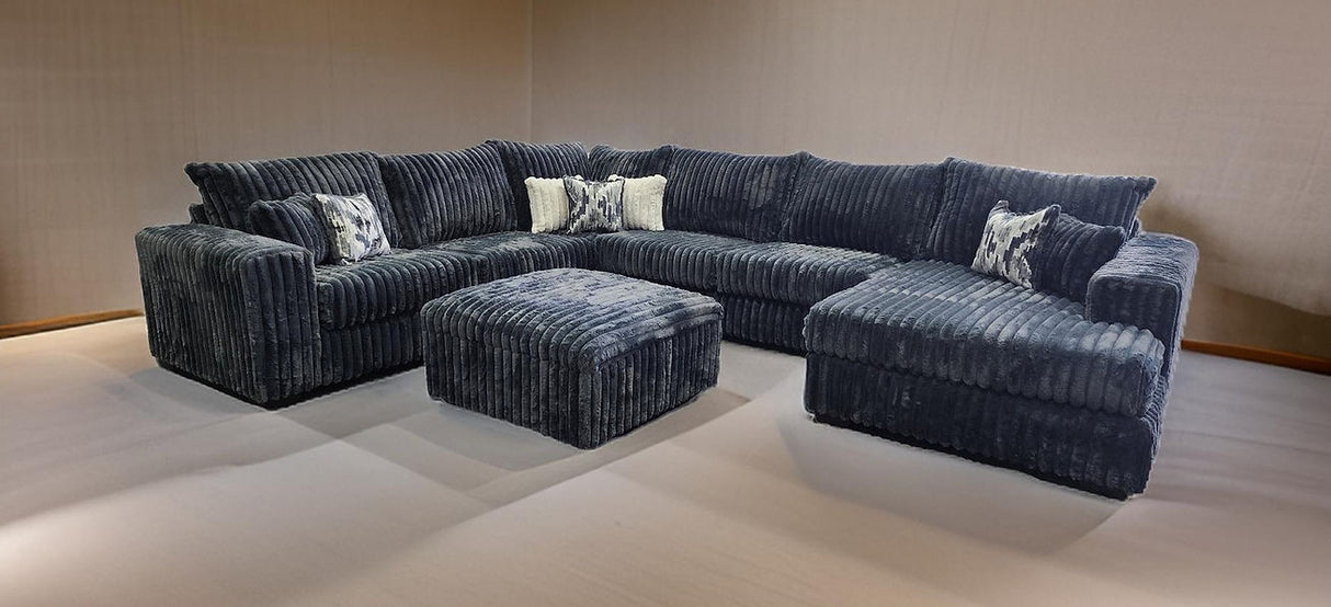 Texan Grey 4-Piece Right Arm Facing (RAF) Sectional by New Era Innovations at Eve Furniture