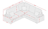 Neeha Grey 3-Piece Sectional by New Era Innovations at Eve Furniture