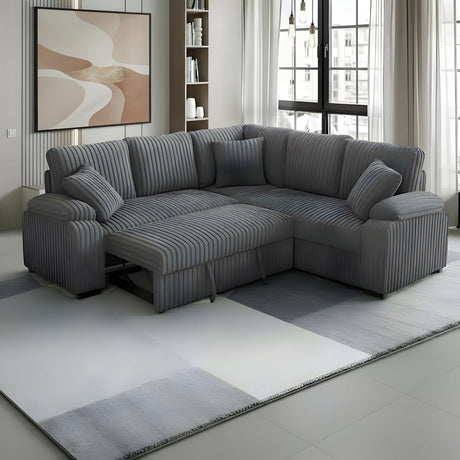 Neeha Grey 3-Piece Sectional by New Era Innovations at Eve Furniture