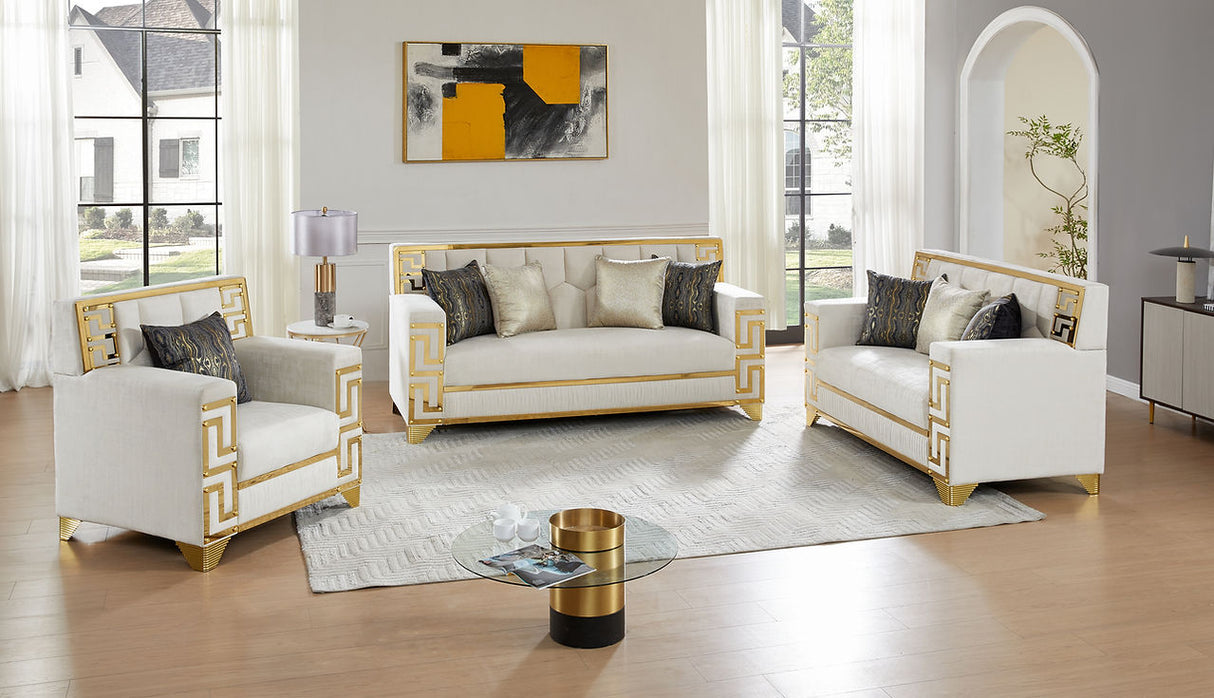 Hira Cream Living Room Set by New Era Innovations at Eve Furniture
